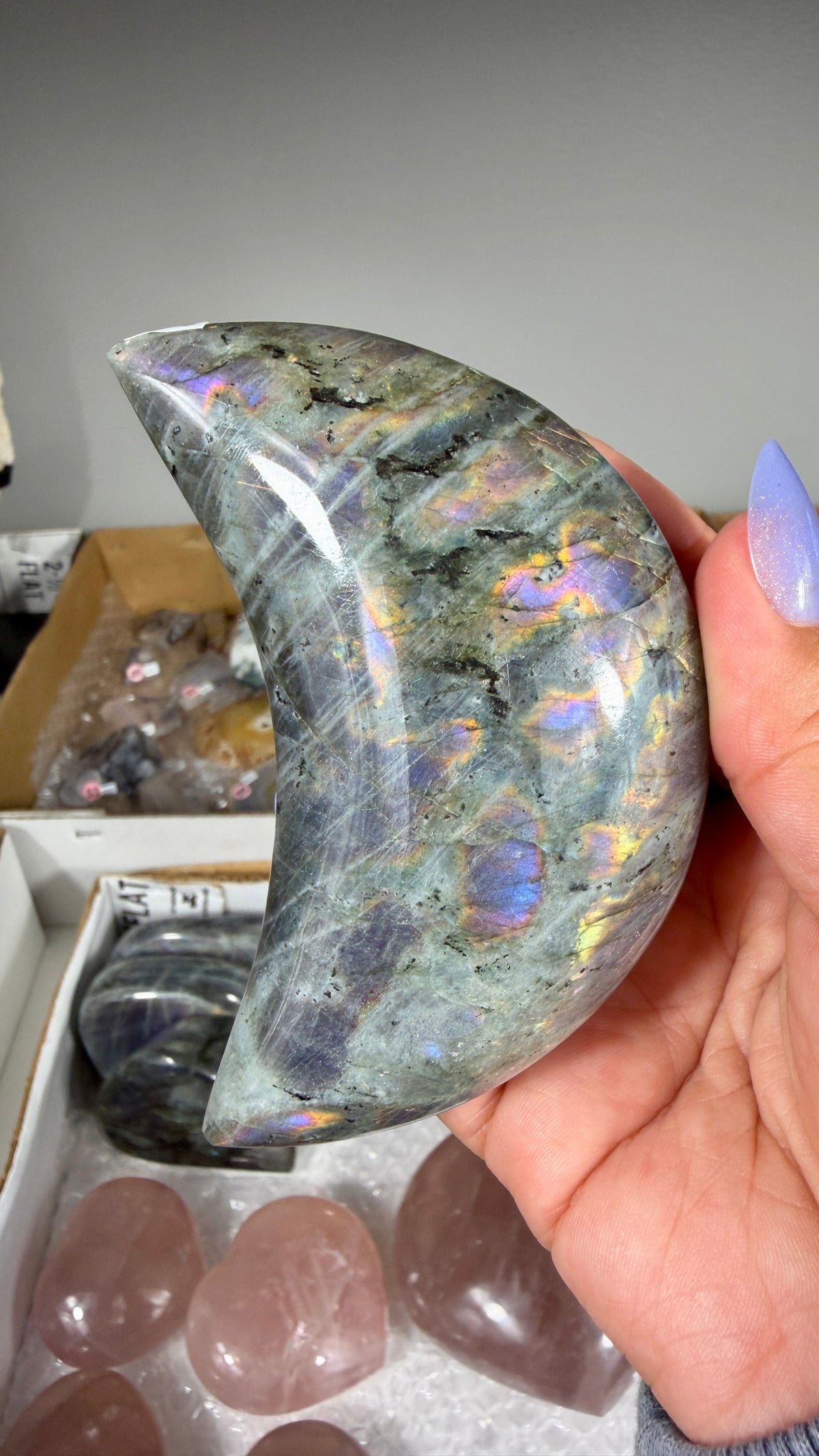 Gorgeous Labradorite Moon | Opt 2