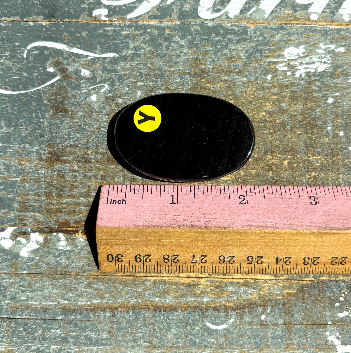 Gorgeous Midnight Lace Obsidian Palm Stone from Armenia | Y