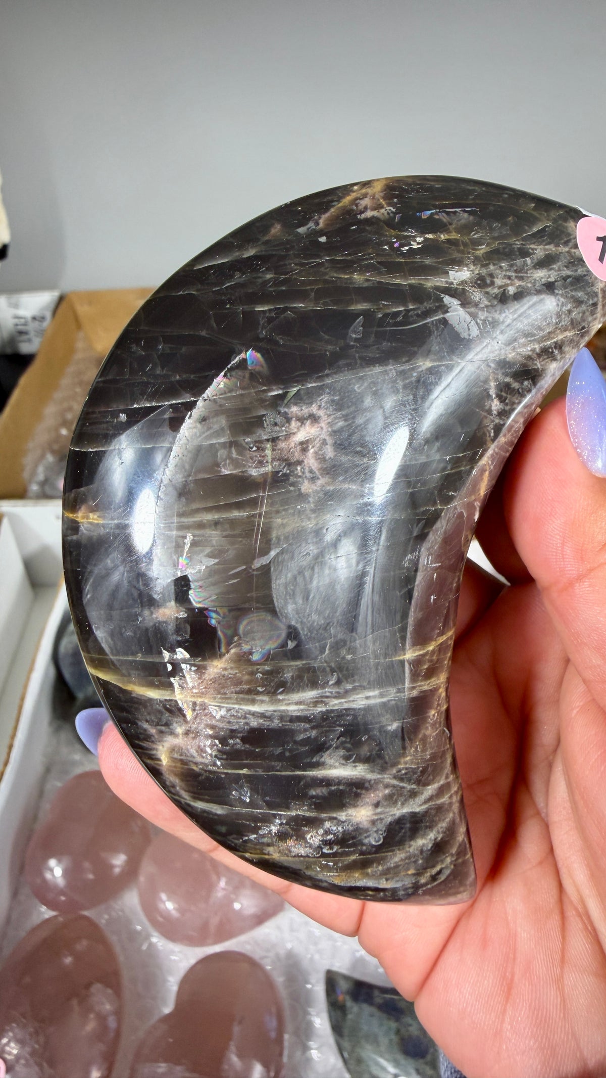 Gorgeous Black Moonstone Moon | Opt 1
