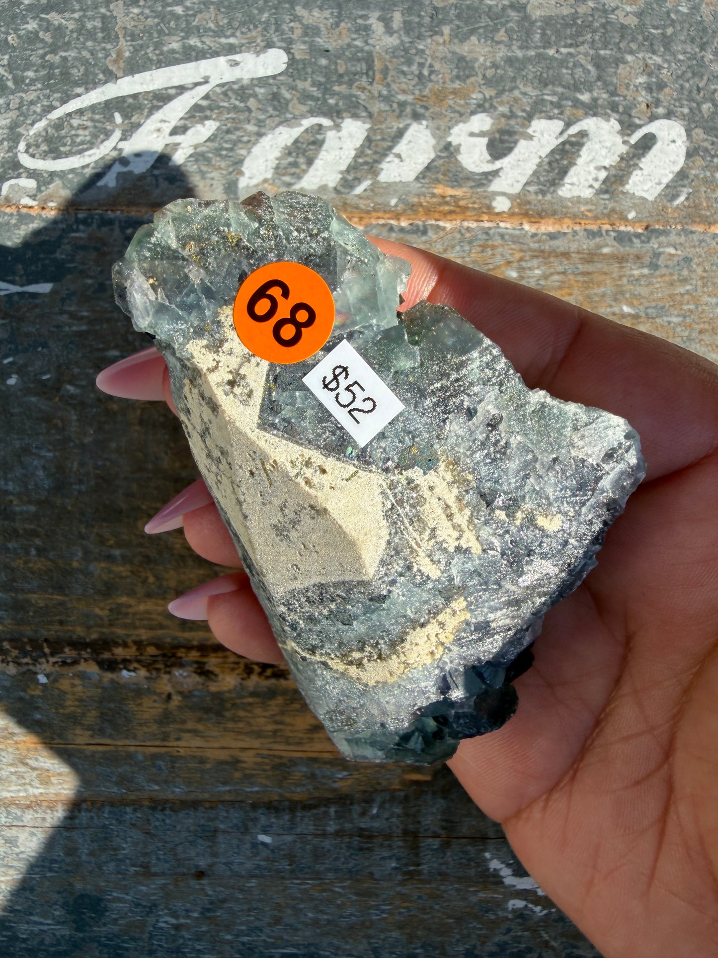 Gorgeous Cubic Dark Blue/Purple Fluorite Specimen coated in Pyrite | China | Opt 68
