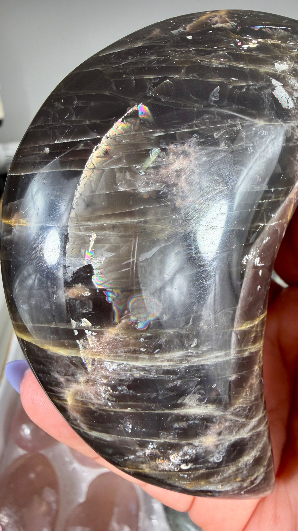 Gorgeous Black Moonstone Moon | Opt 1
