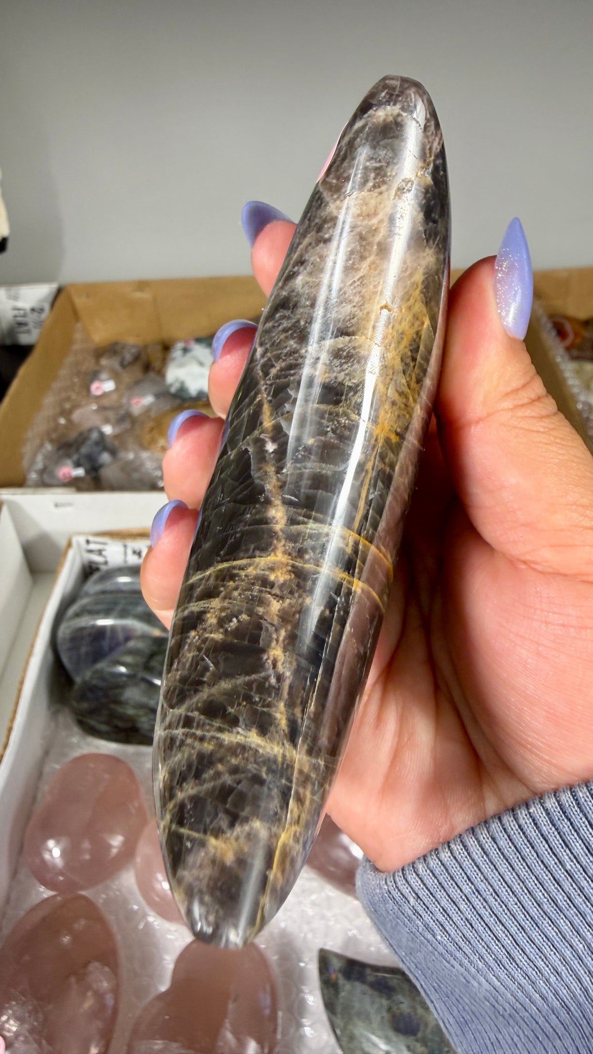 Gorgeous Black Moonstone Moon | Opt 1