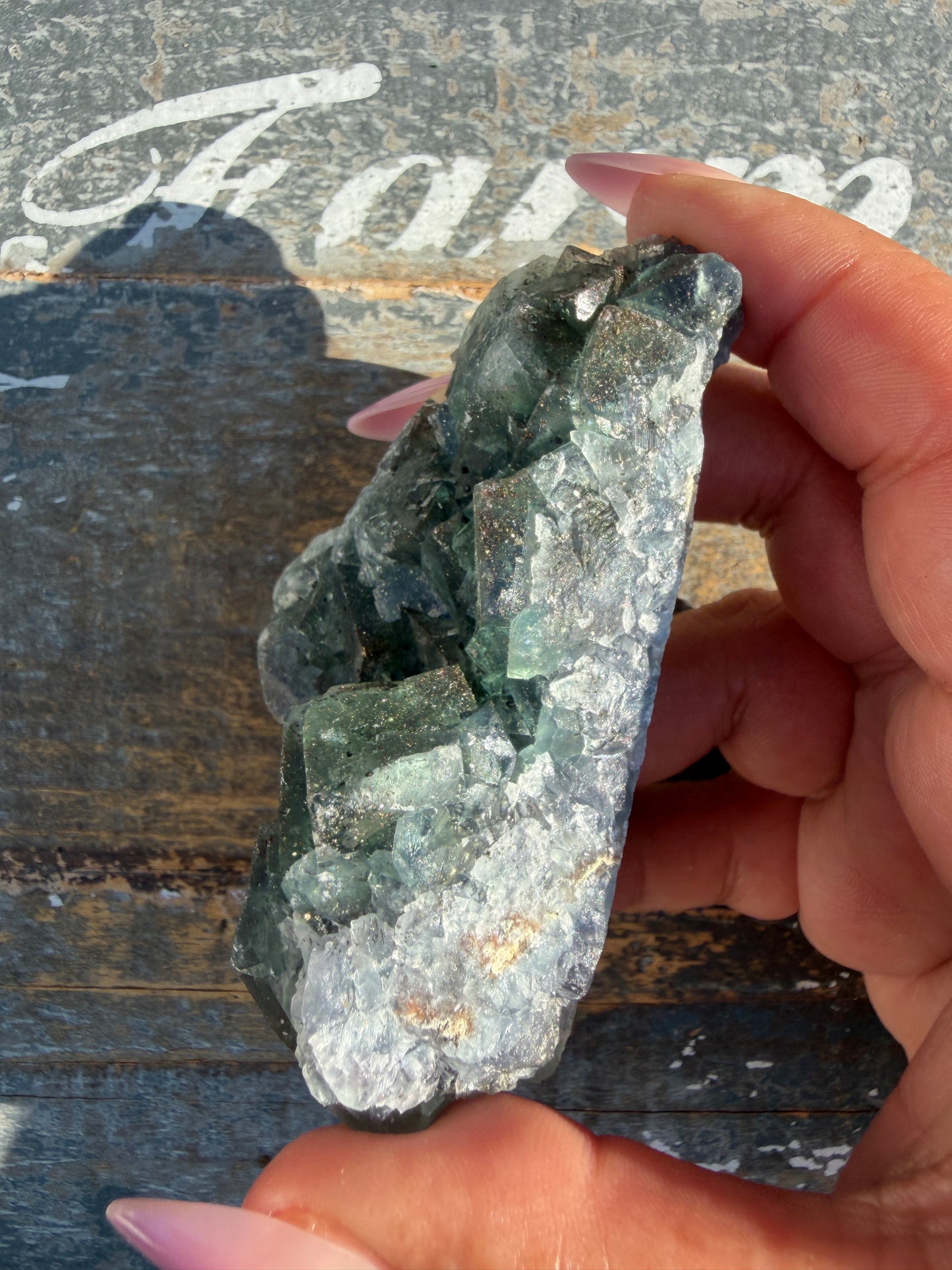 Gorgeous Cubic Dark Blue/Purple Fluorite Specimen coated in Pyrite | China | Opt 68
