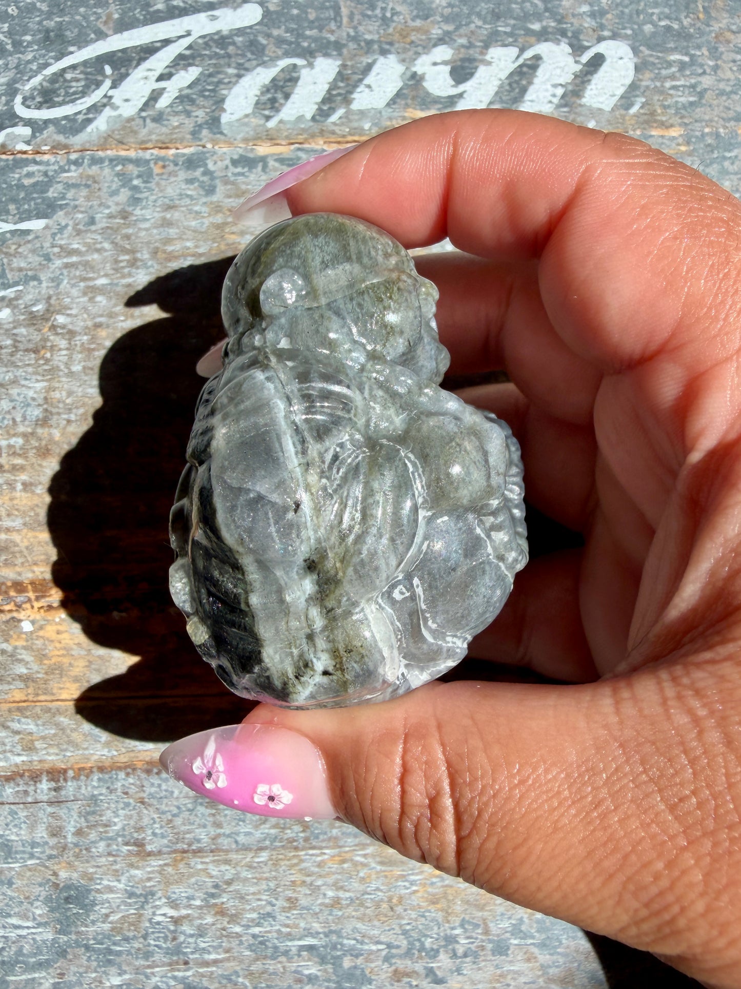 Gorgeous Labradorite Buddha | Opt N