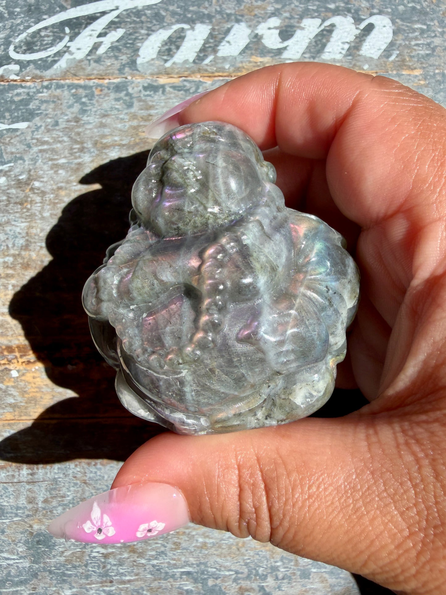 Gorgeous Labradorite Buddha | Opt N
