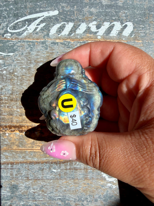 Gorgeous Labradorite Buddha | Opt U