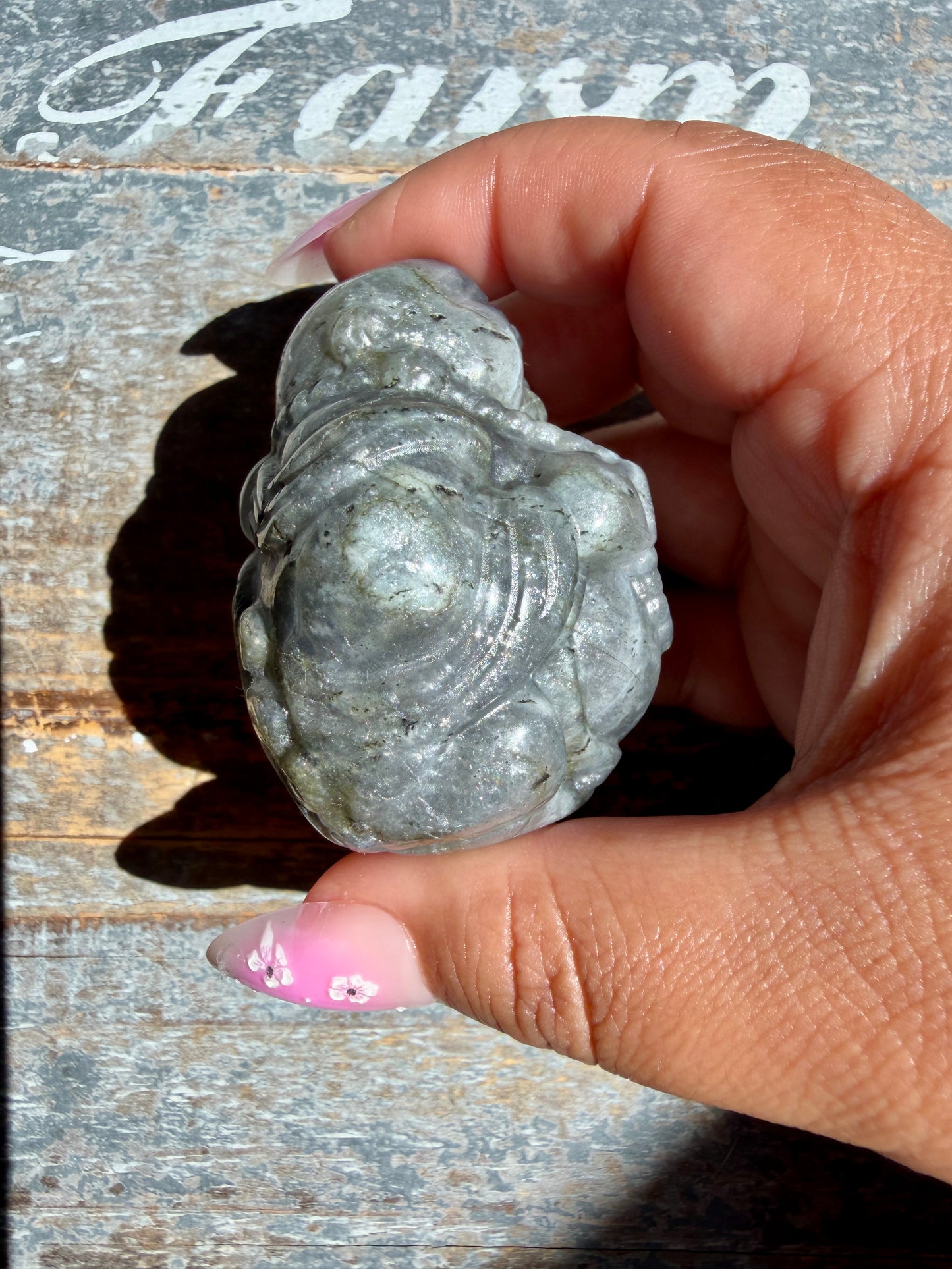 Gorgeous Labradorite Buddha | Opt T