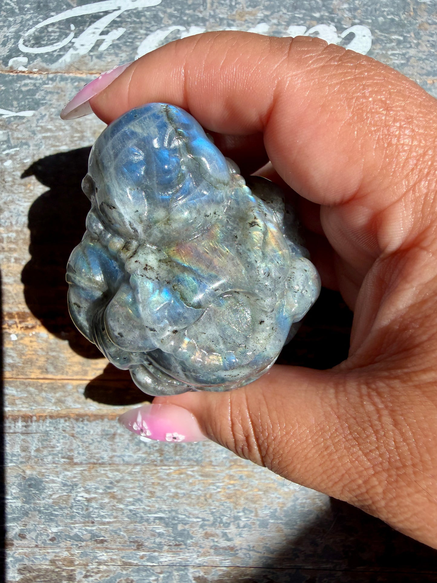 Gorgeous Labradorite Buddha | Opt T