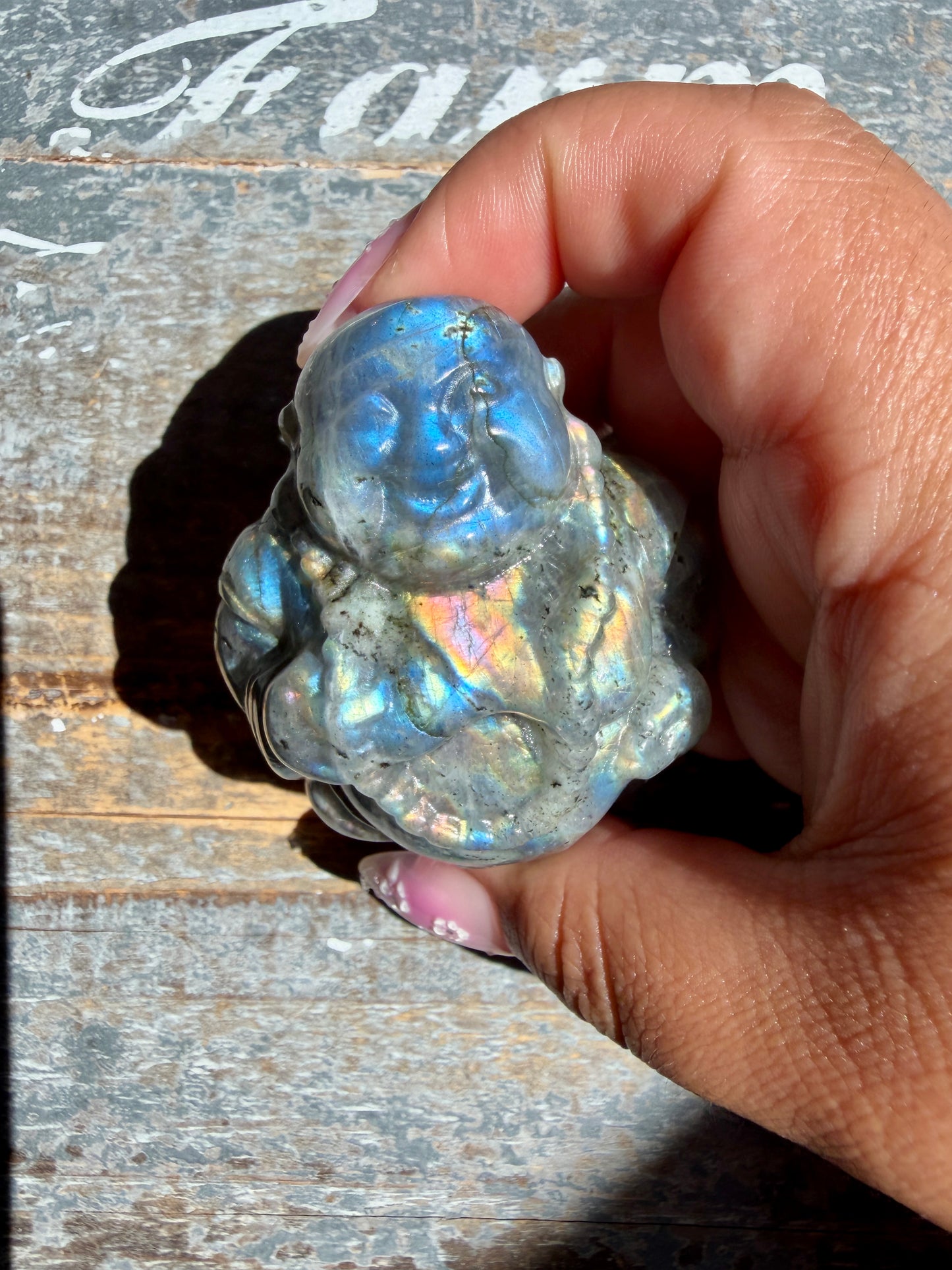 Gorgeous Labradorite Buddha | Opt T