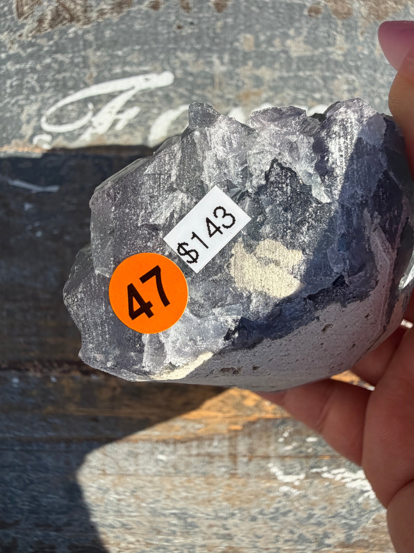 Gorgeous Cubic Dark Blue/Purple Fluorite Specimen coated in Pyrite | China | Opt 47