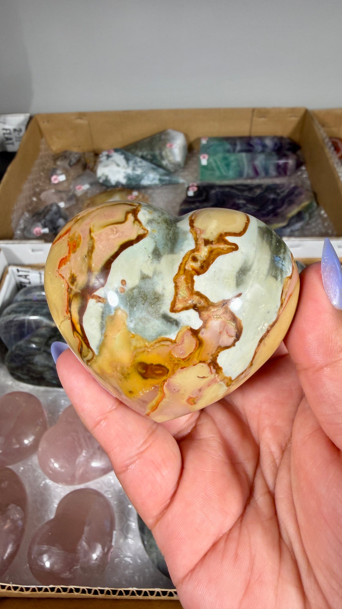 Gorgeous Polychrome Jasper Heart | Opt 35