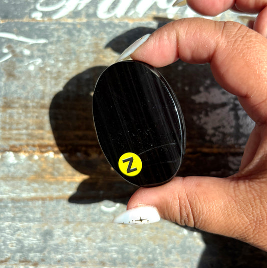 Gorgeous Midnight Lace Obsidian Palm Stone from Armenia | Z