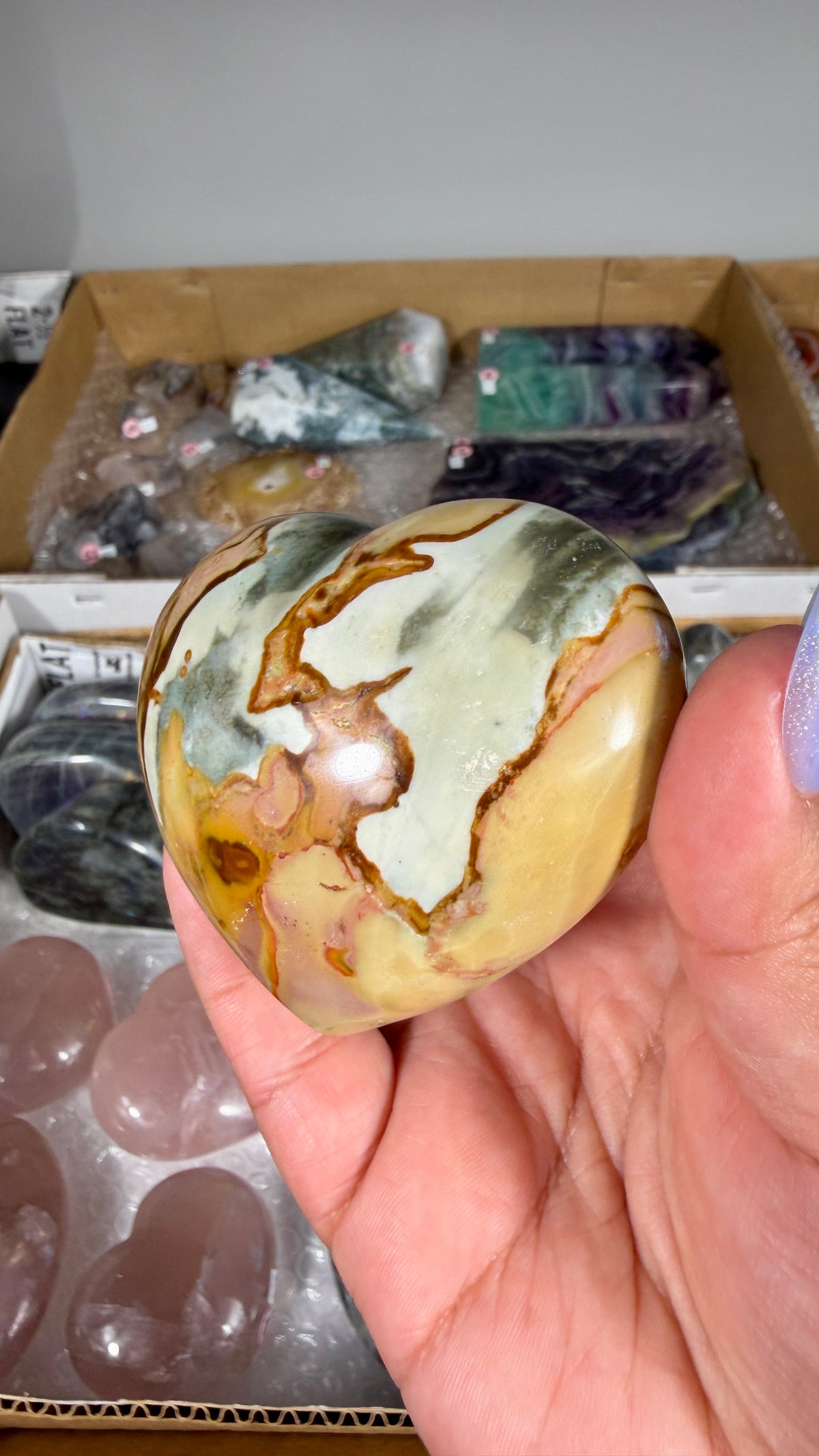 Gorgeous Polychrome Jasper Heart | Opt 35