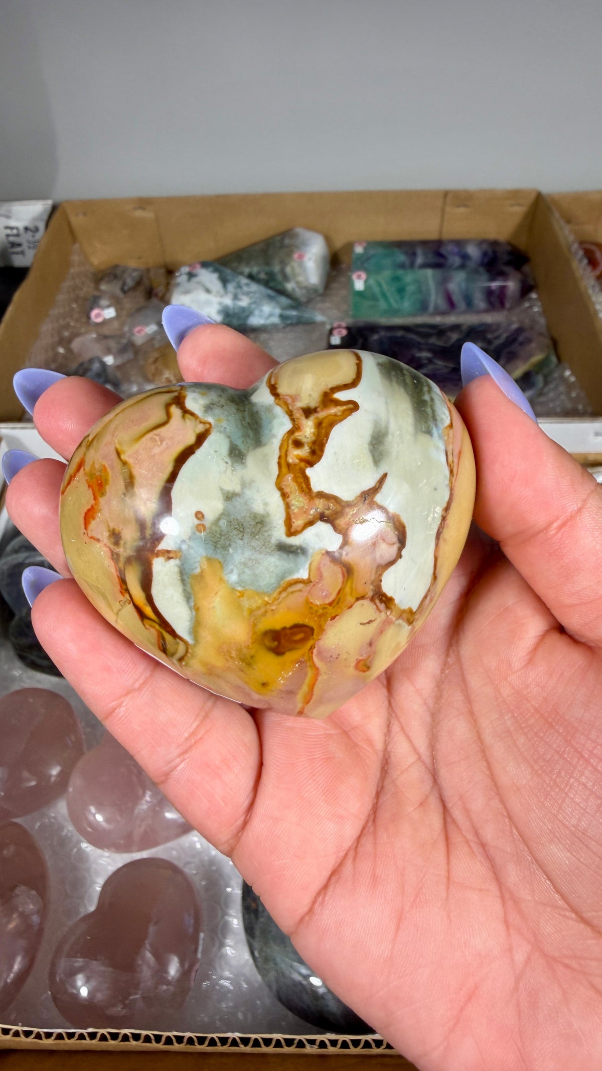 Gorgeous Polychrome Jasper Heart | Opt 35