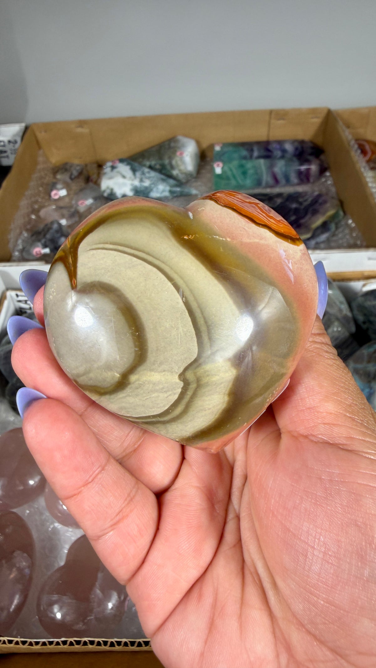 Gorgeous Polychrome Jasper Heart | Opt 39