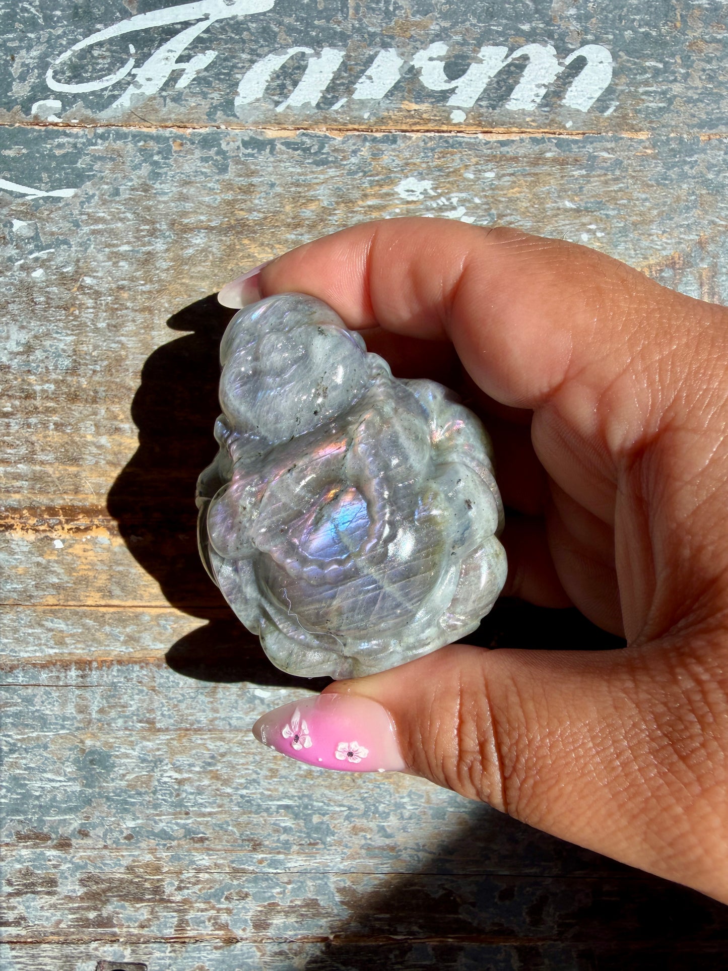 Gorgeous Labradorite Buddha | Opt Q