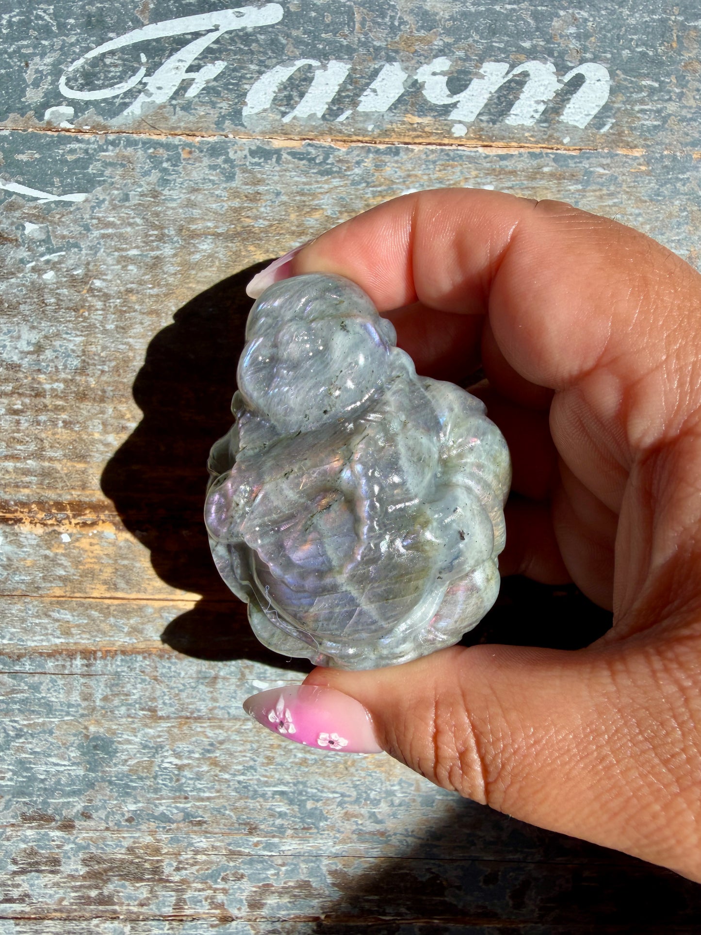 Gorgeous Labradorite Buddha | Opt Q