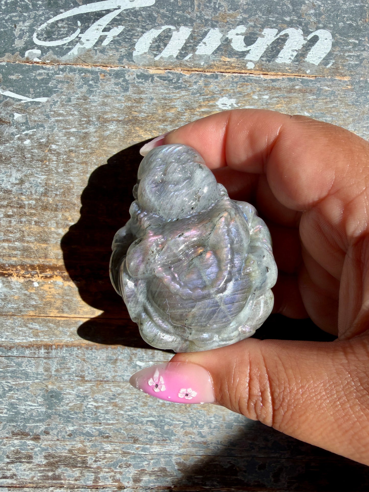 Gorgeous Labradorite Buddha | Opt Q