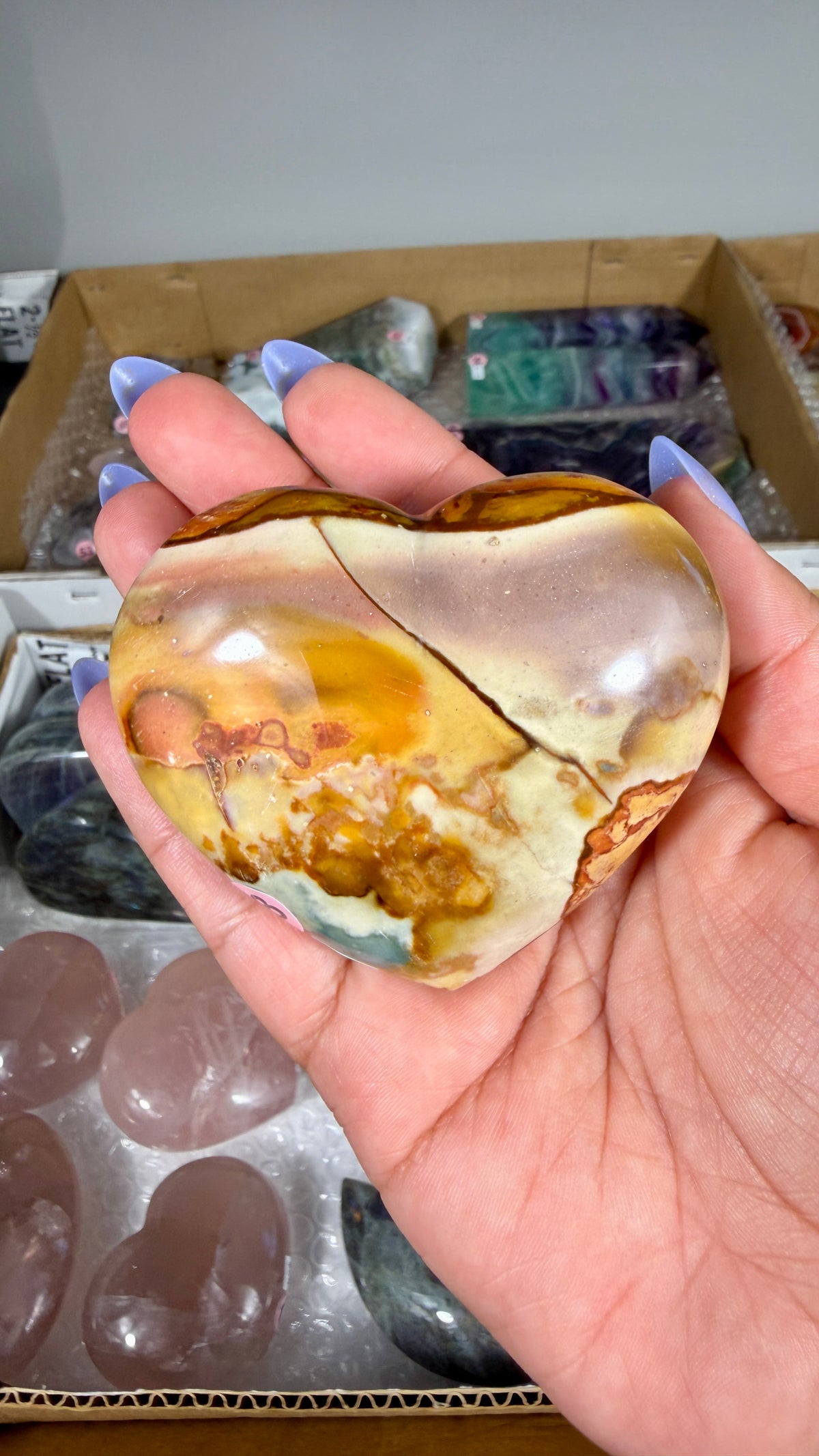 Gorgeous Polychrome Jasper Heart | Opt 38