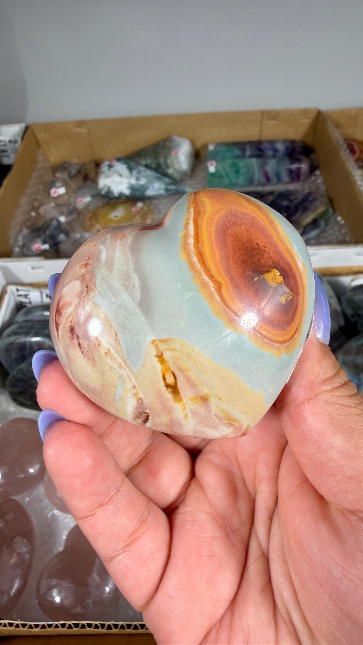 Gorgeous Polychrome Jasper Heart | Opt 36
