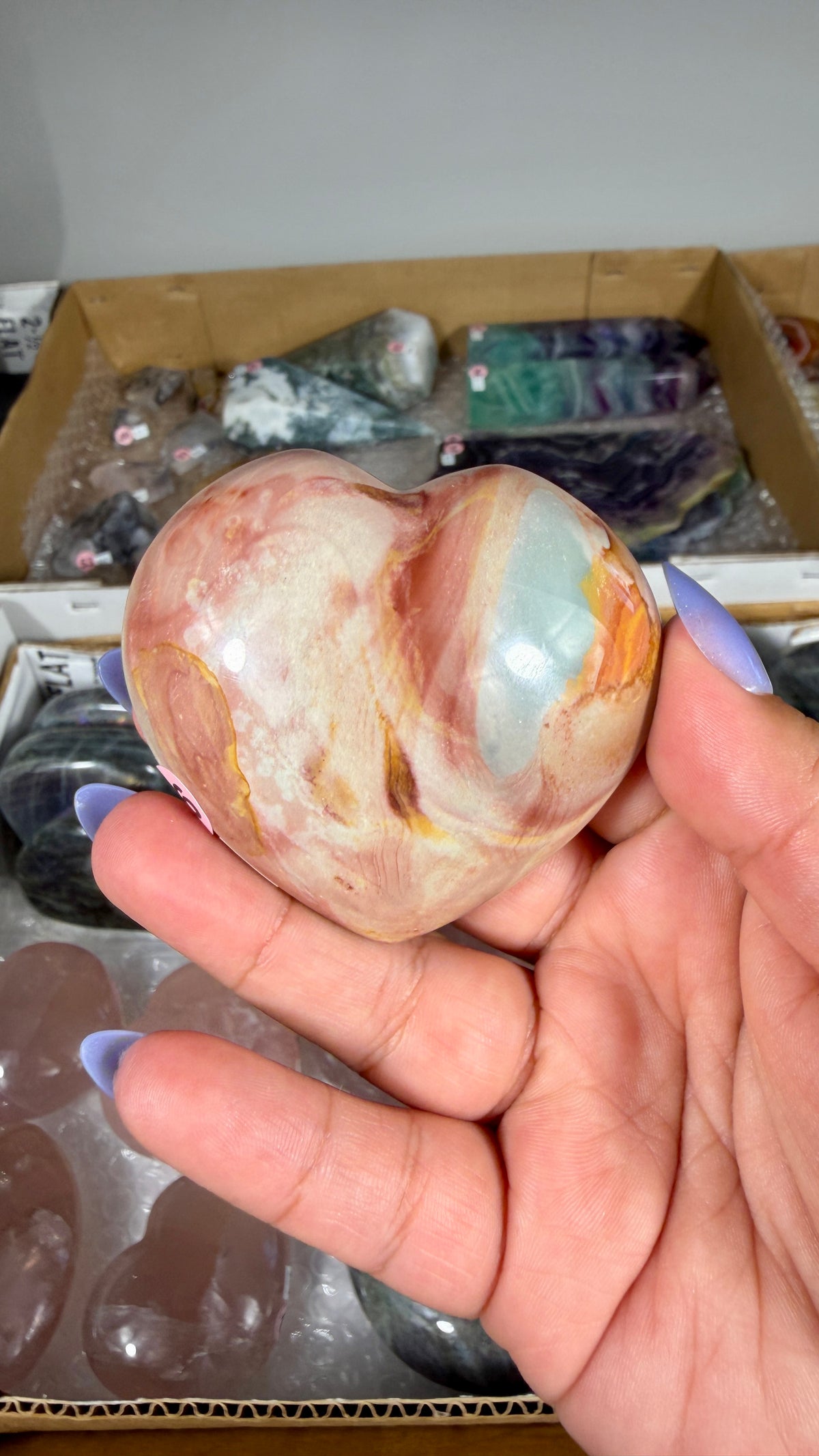 Gorgeous Polychrome Jasper Heart | Opt 36