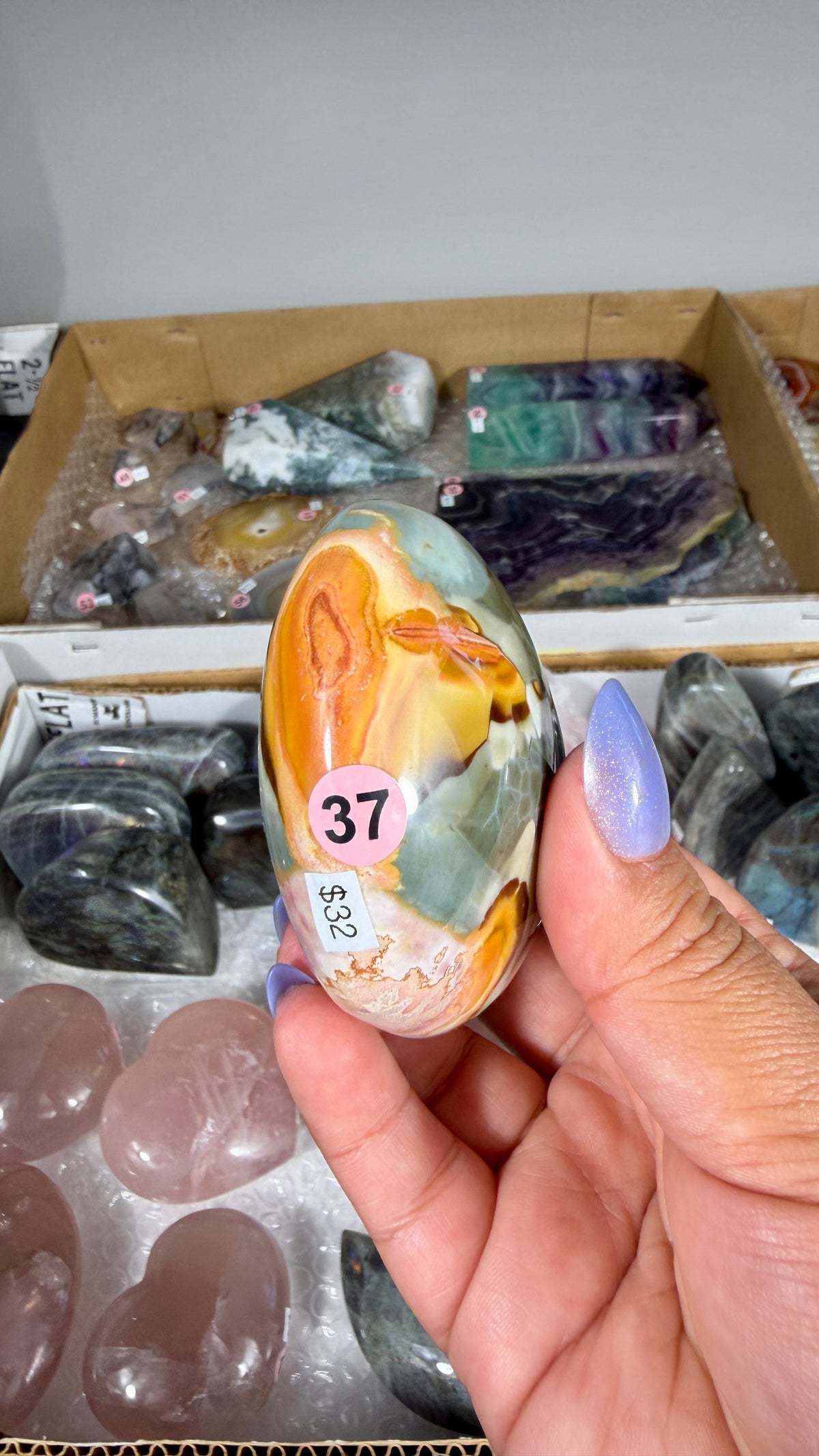 Gorgeous Polychrome Jasper Heart | Opt 37