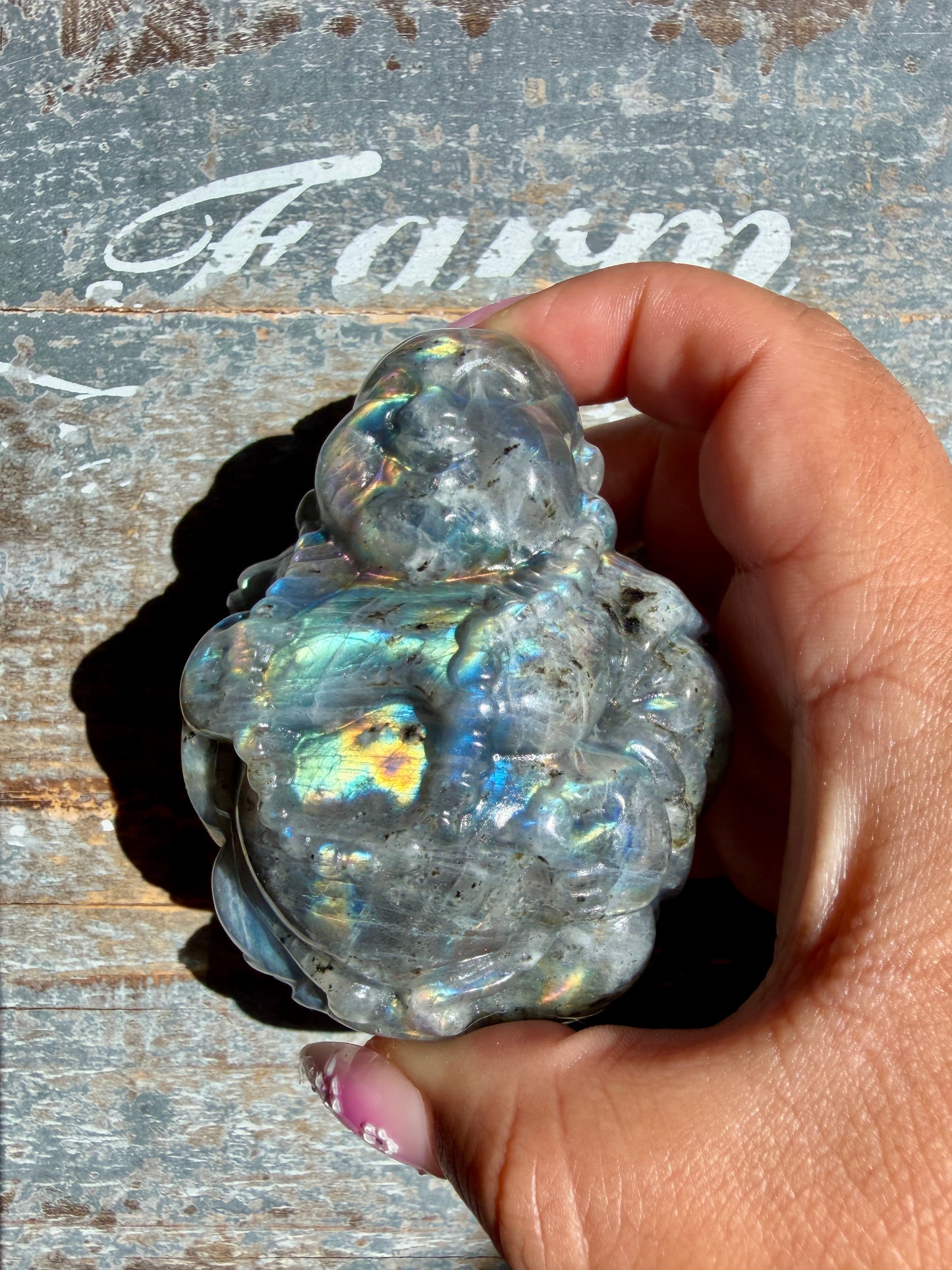 Gorgeous Labradorite Buddha | Opt R