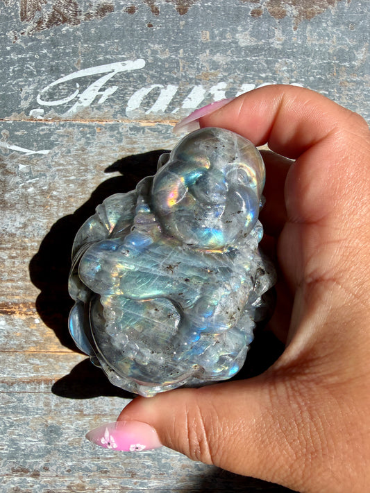 Gorgeous Labradorite Buddha | Opt R