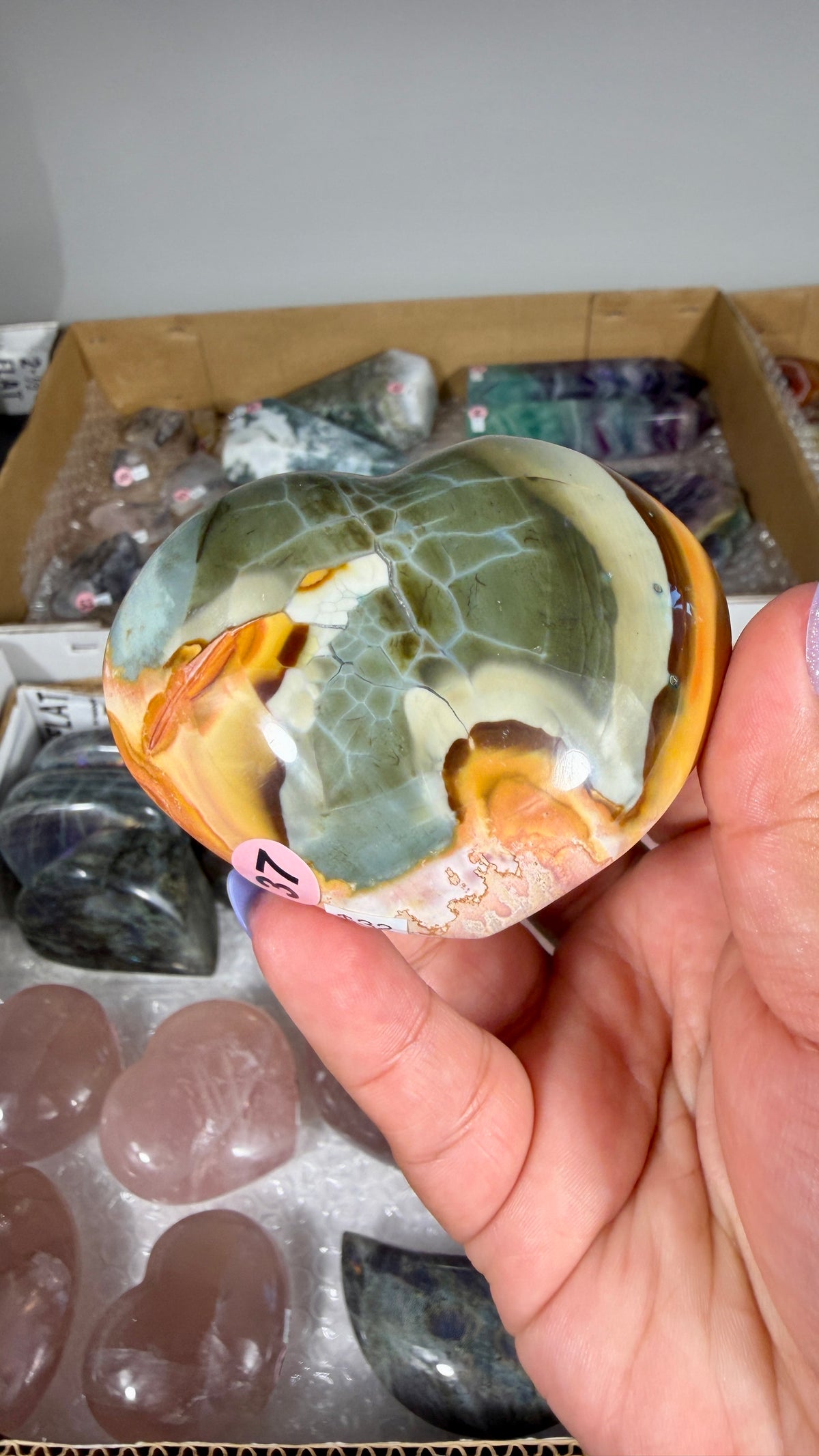 Gorgeous Polychrome Jasper Heart | Opt 37