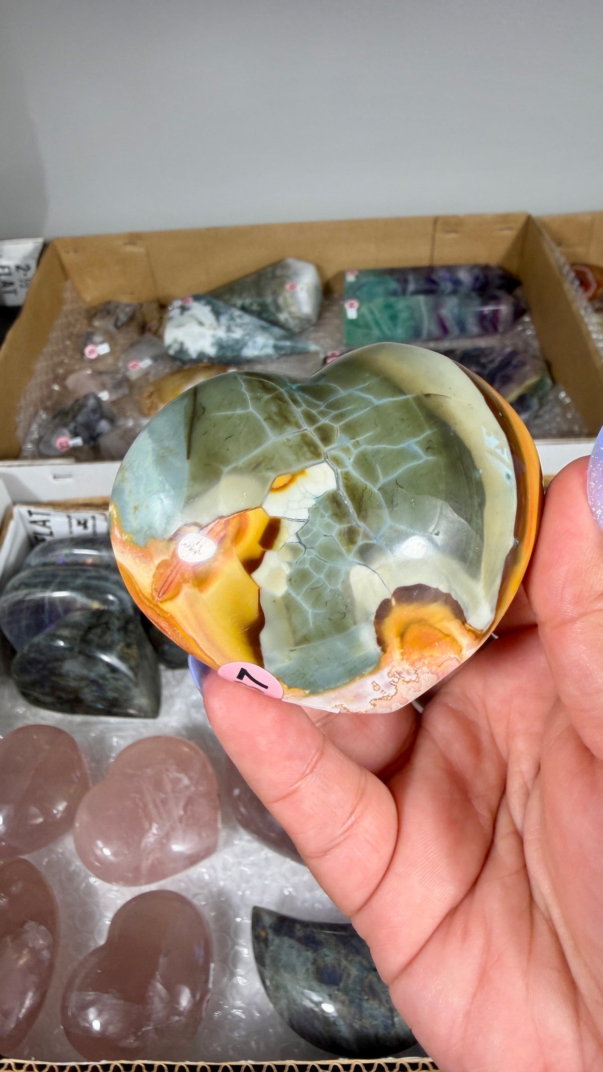 Gorgeous Polychrome Jasper Heart | Opt 37
