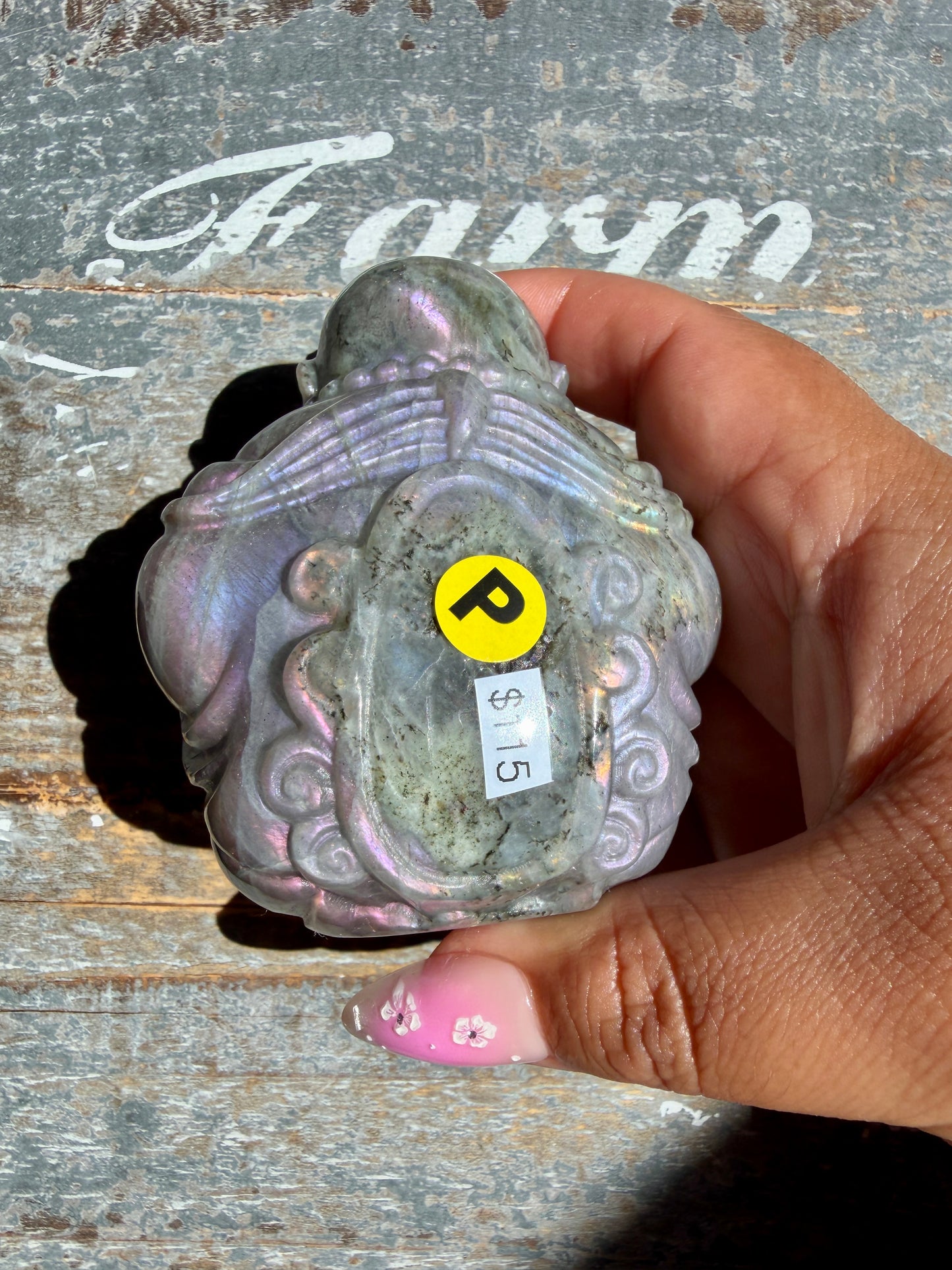 Gorgeous Labradorite Buddha | Opt P