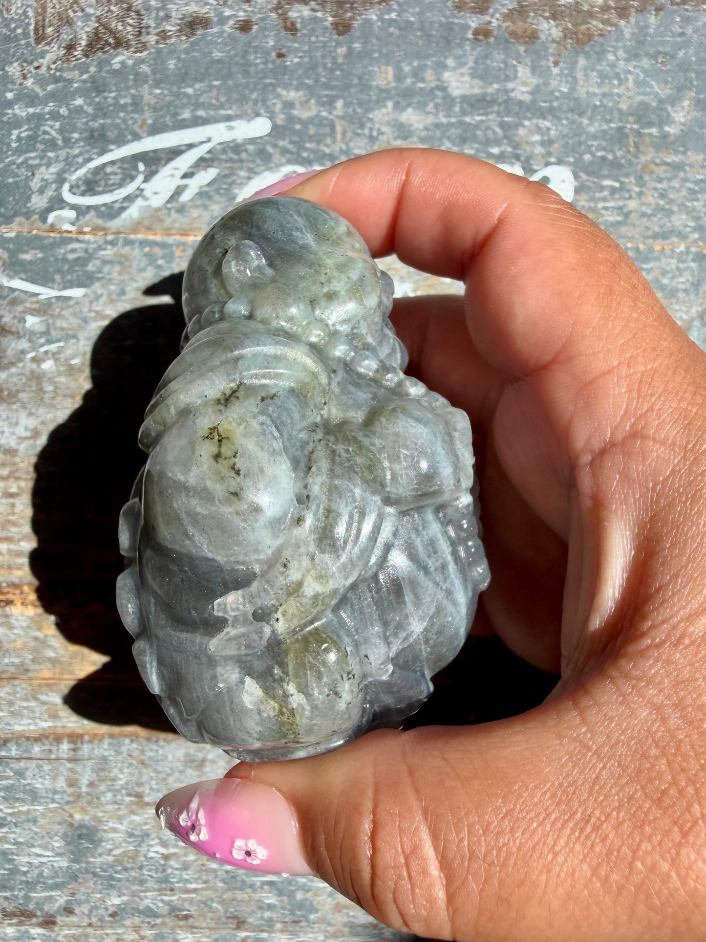 Gorgeous Labradorite Buddha | Opt P