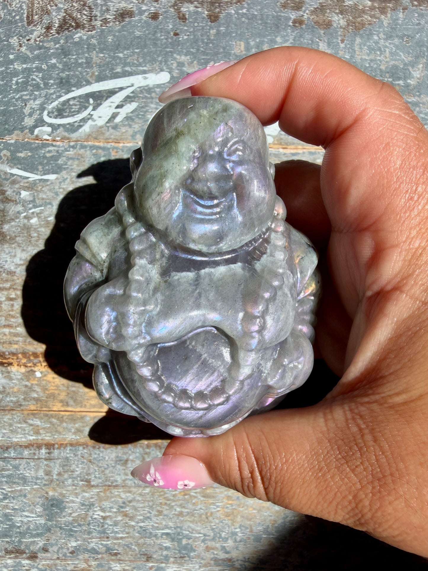 Gorgeous Labradorite Buddha | Opt P