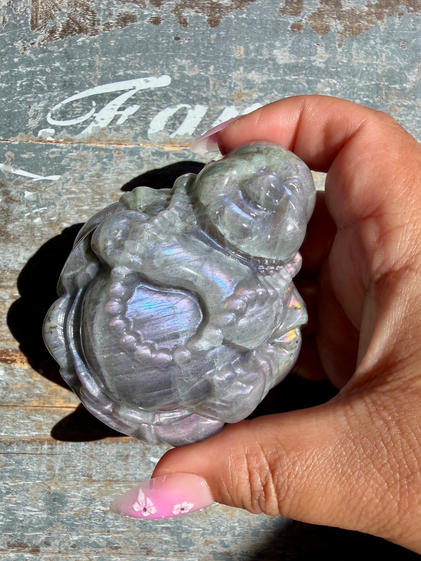 Gorgeous Labradorite Buddha | Opt P