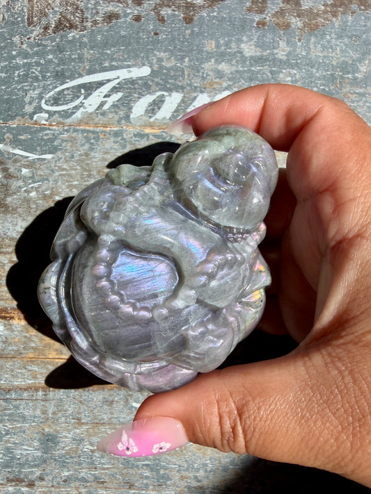 Gorgeous Labradorite Buddha | Opt P