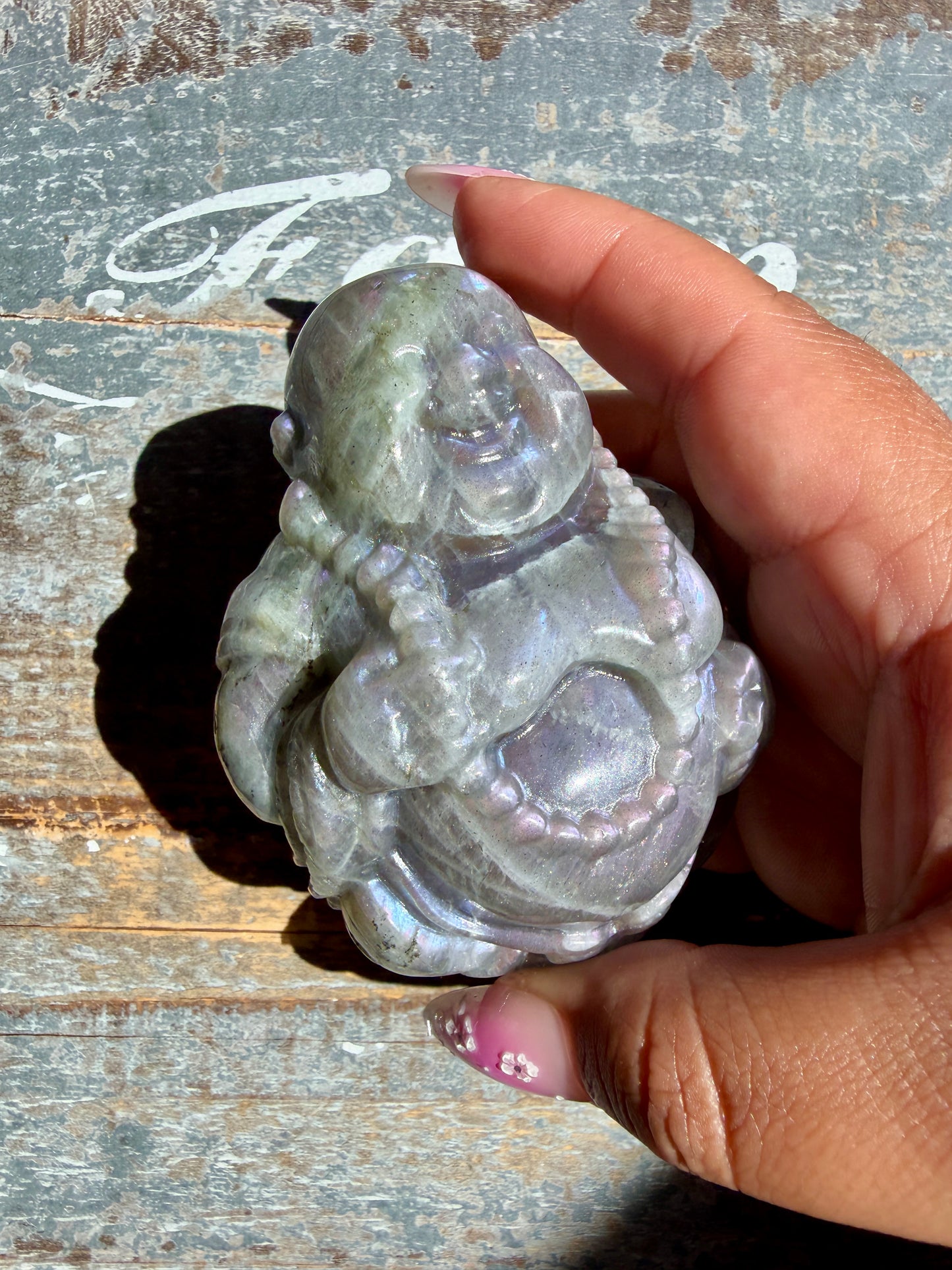Gorgeous Labradorite Buddha | Opt P