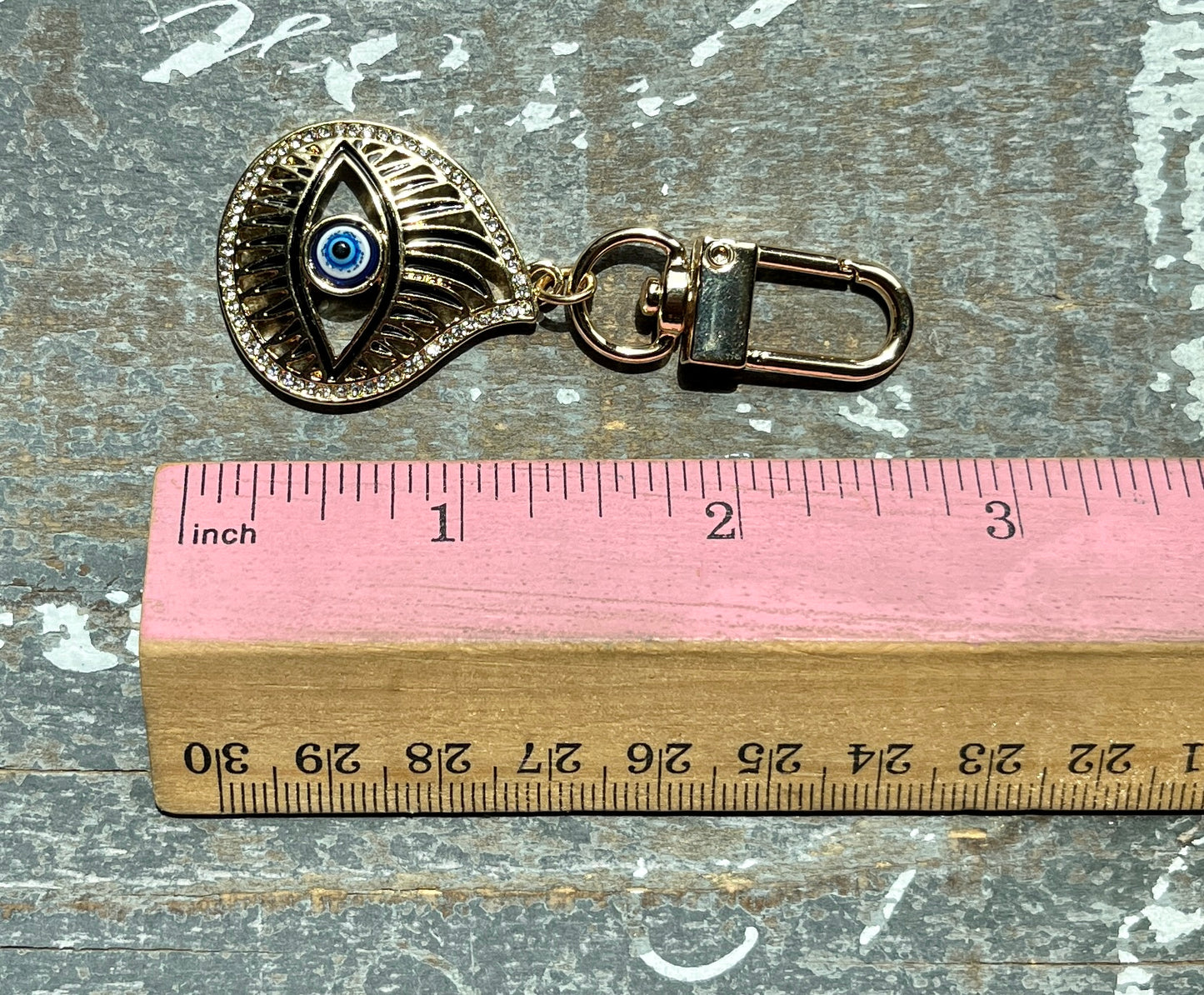 Evil Eye Tear Drop Clip Keychain