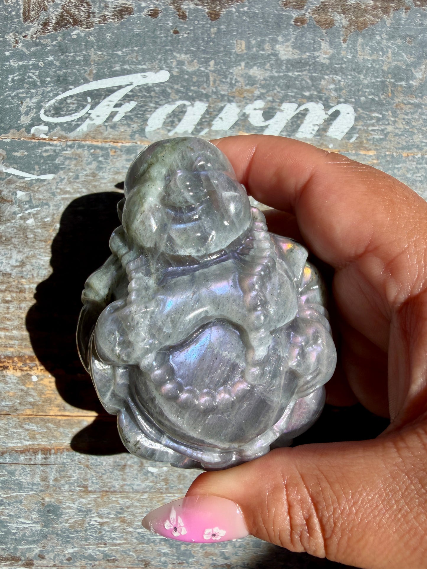 Gorgeous Labradorite Buddha | Opt P
