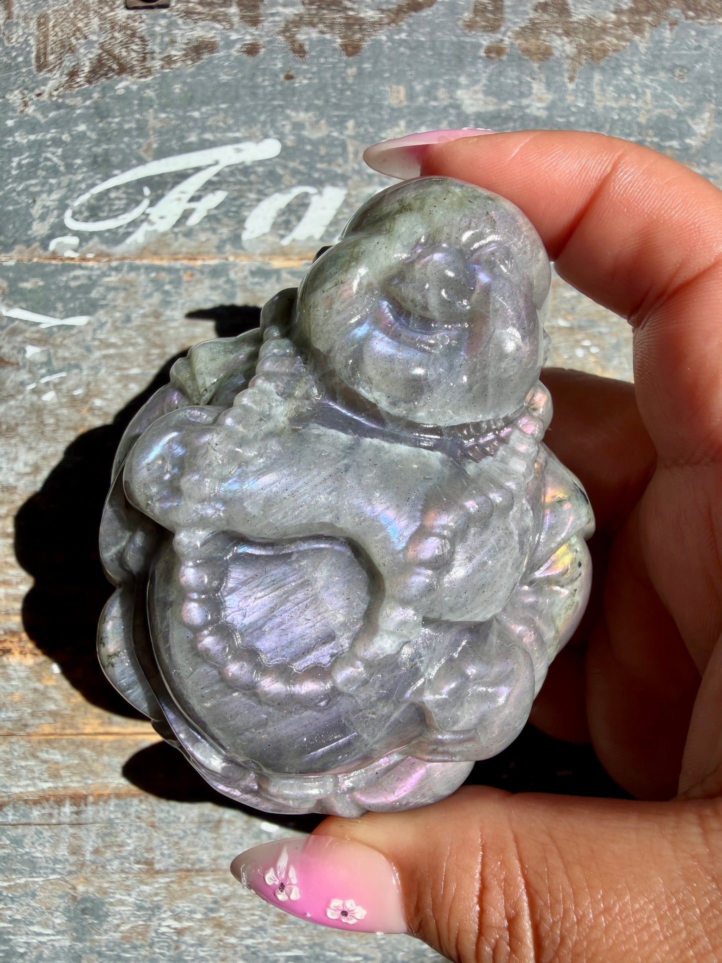 Gorgeous Labradorite Buddha | Opt P