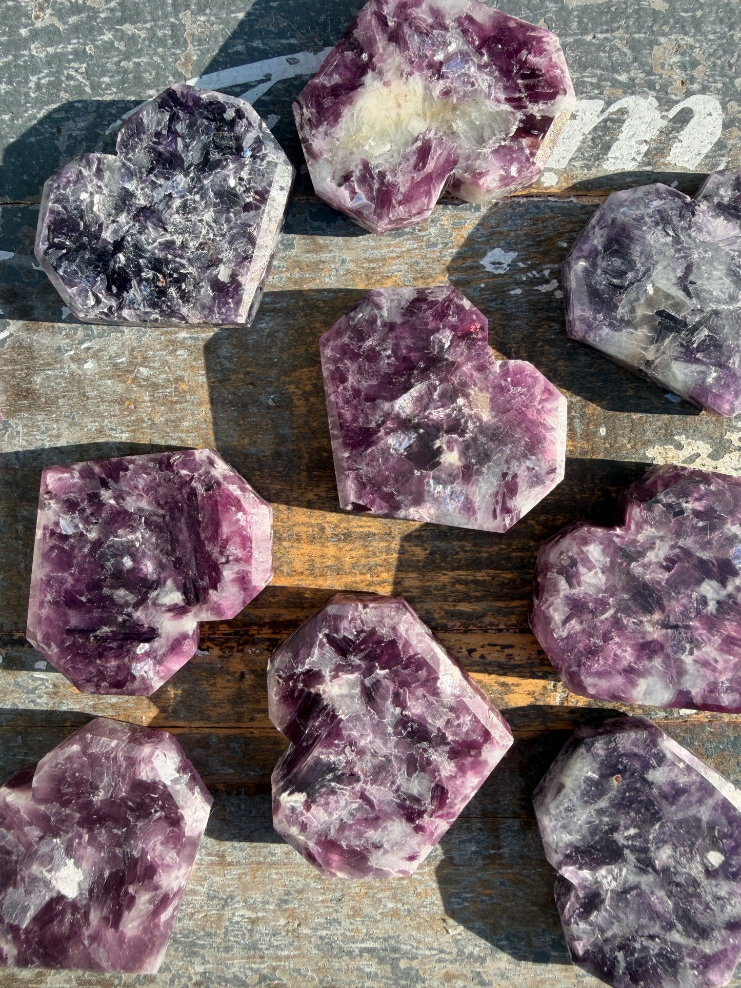 One (1) Faceted Lepidolite Heart | Intuitvley Chosen