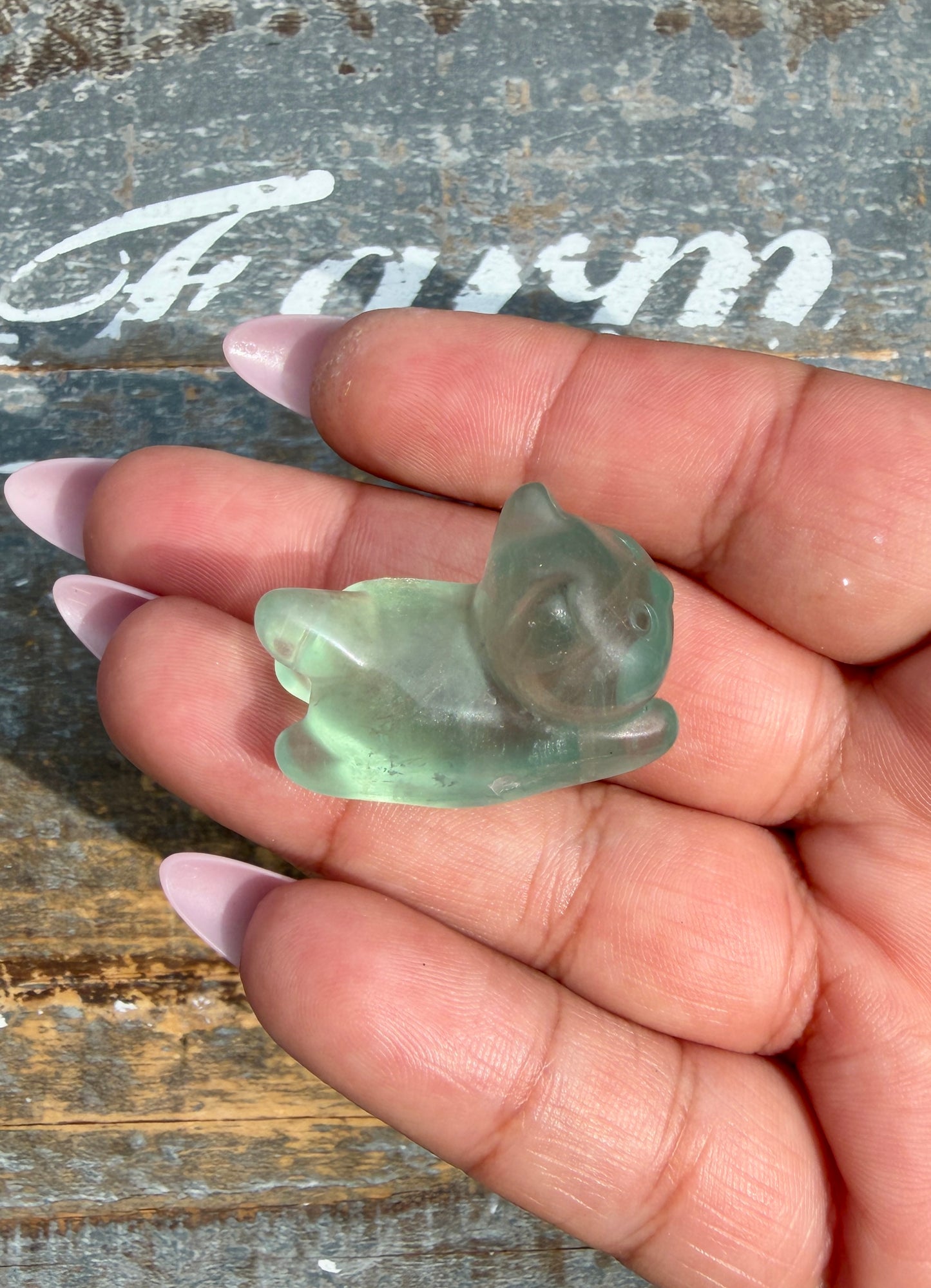 One (1) Rainbow Fluorite Flying Kitty | Intuitively Chosen