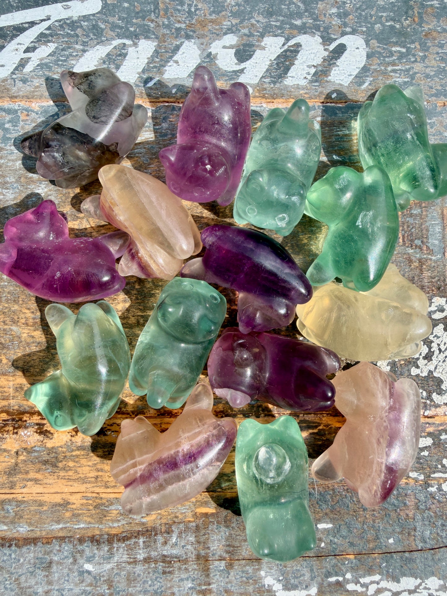 One (1) Rainbow Fluorite Flying Kitty | Intuitively Chosen