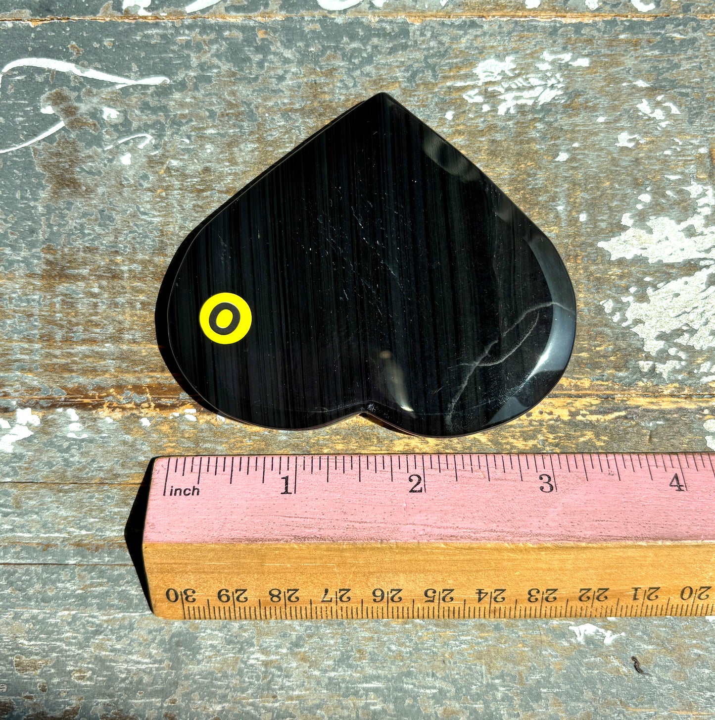 Gorgeous Midnight Lace Obsidian Heart from Armenia | O