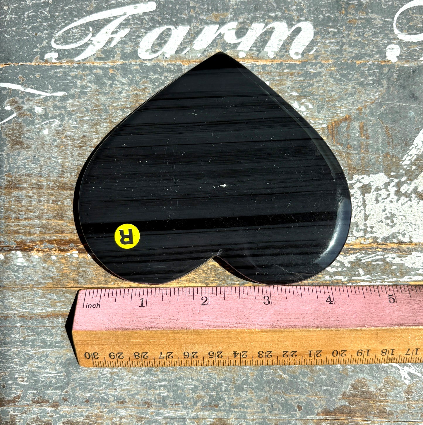 Gorgeous Midnight Lace Obsidian Heart from Armenia | R