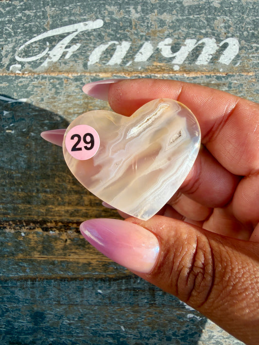 Gorgeous Indonesia Moss Agate Small Heart (Flat Back) | Opt 29 | Size - 1.5"