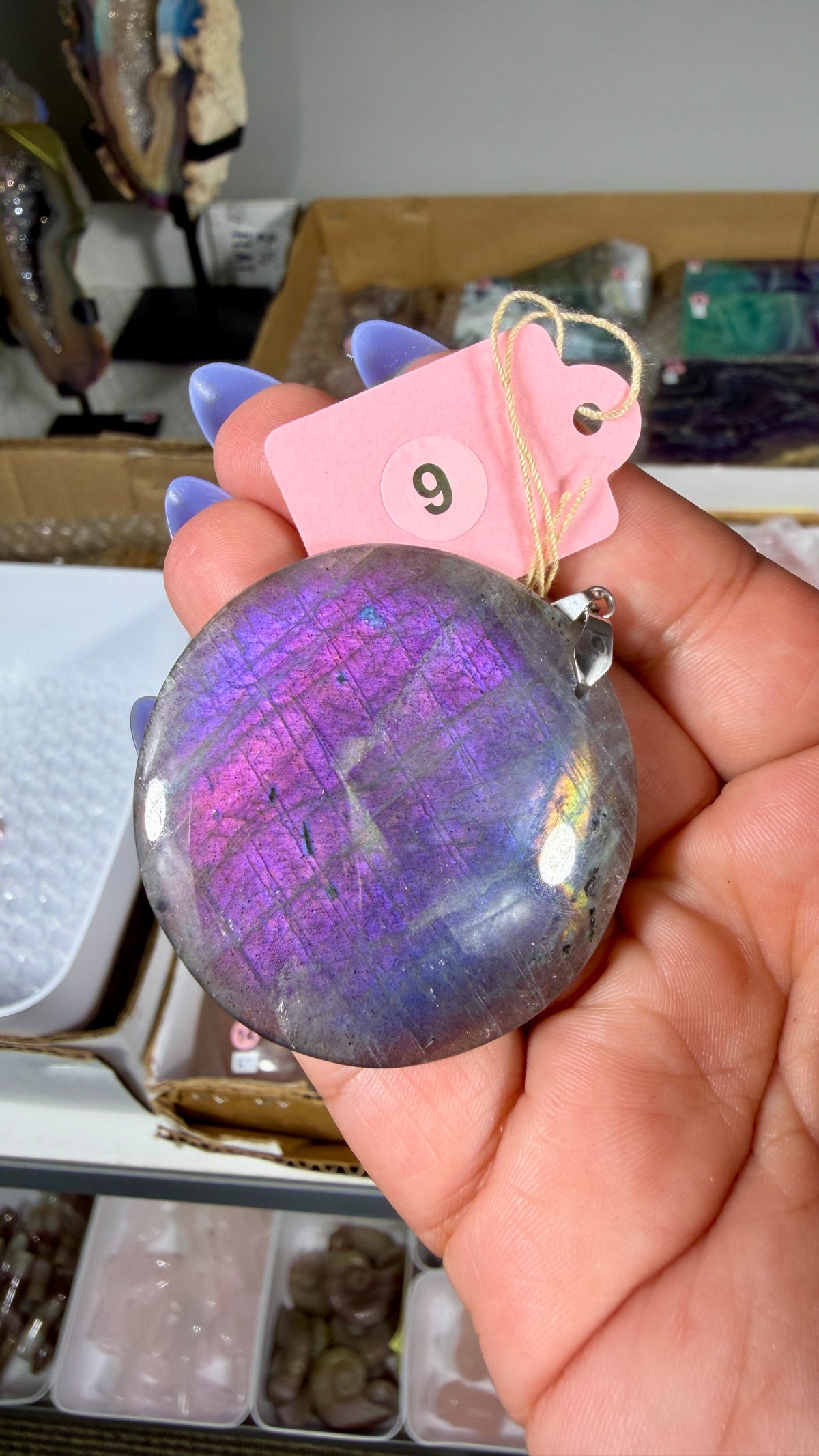 Labradorite Pendant | Opt 6 (SOLID)
