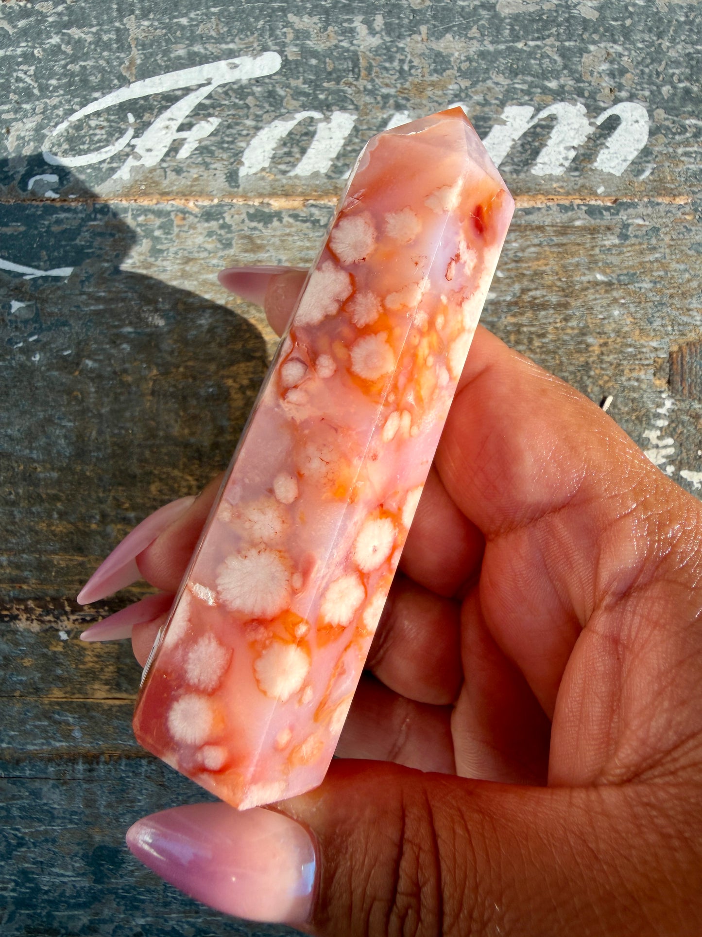 Gorgeous High Quality Carnelian & Flower Agate Tower | Madagascar | Opt P