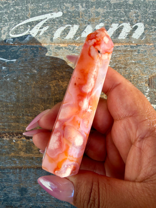 Gorgeous High Quality Carnelian & Flower Agate Tower | Madagascar | Opt L
