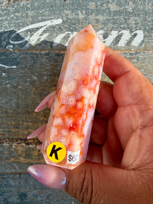 Gorgeous High Quality Carnelian & Flower Agate Tower | Madagascar | Opt K