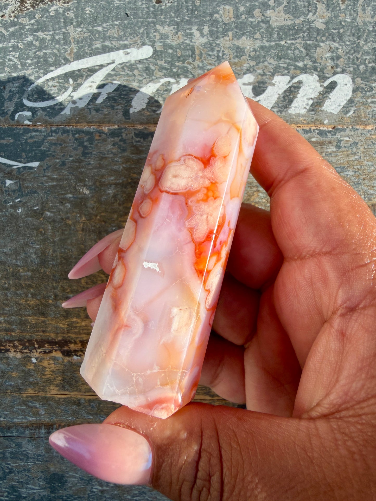 Gorgeous High Quality Carnelian & Flower Agate Tower | Madagascar | Opt K